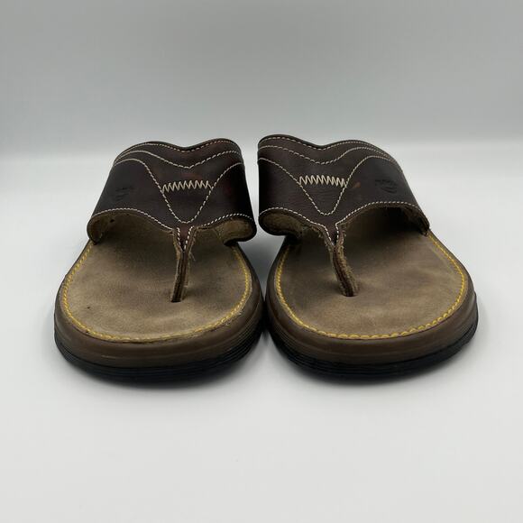 Dr. Martens Men’s Brown Leather Flip Flop Sandals Size 8 - Picture 5 of 9